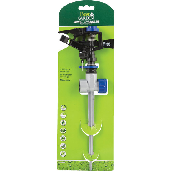Best Garden Poly & Metal 5600 Sq. Ft. Spike Impulse Sprinkler Best Garden Poly & Metal 5600 Sq. Ft. Spike Impulse Sprinkler