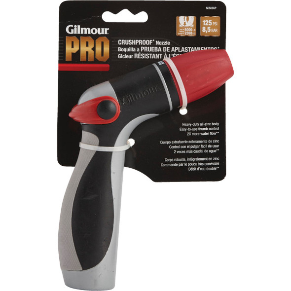 Gilmour Pro Zinc Crush Proof Pistol Nozzle, Black & Gray Gilmour Pro Zinc Crush Proof Pistol Nozzle, Black & Gray