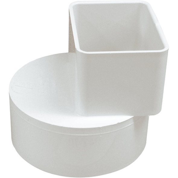 IPEX 2 In. x 3 In. Downspout to 4 In. PVC Pipe Offset Adapter