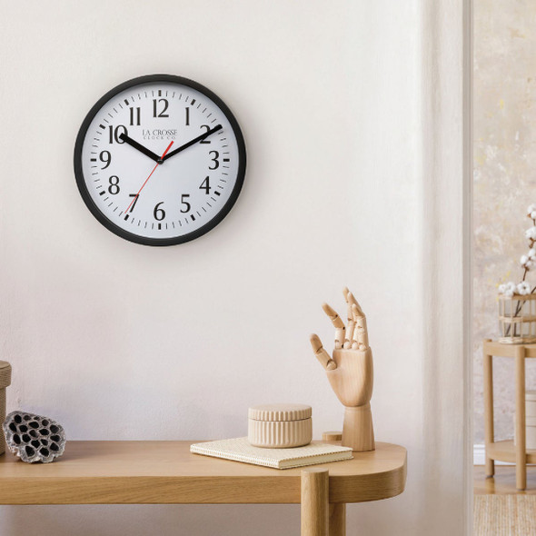 La Crosse Technology 8 In. Black Basics Analog Wall Clock 404-3020B 670405