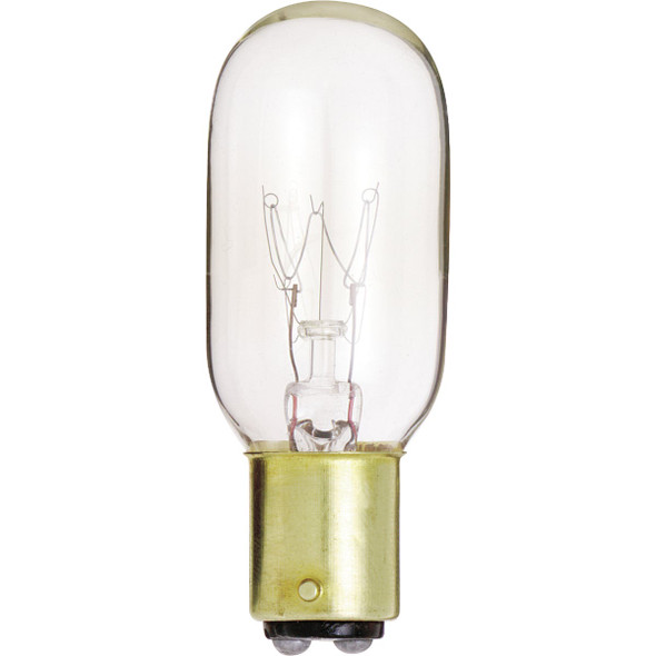 Satco 15W Clear Bayonet Base T7 Incandescent Tubular Appliance Light Bulb  S4719