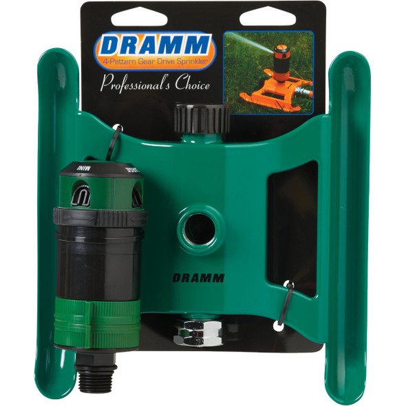 Dramm Metal Adjustable Green Gear Drive Sprinkler 10-15094 704716