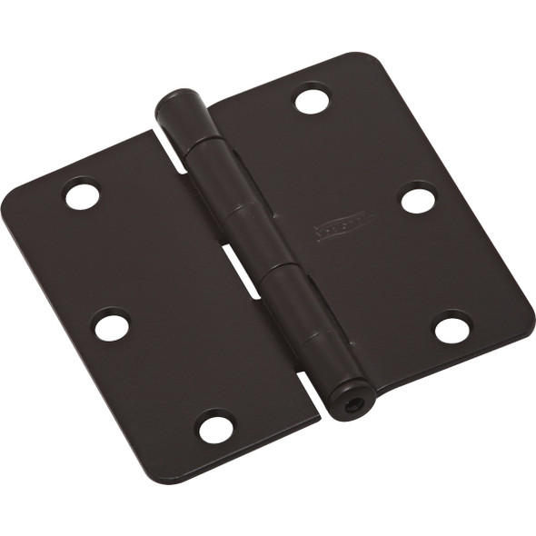 National Hardware 3 In. Oil Rubbed Bronze 1/4 In. Radius Door Hinge N830-202