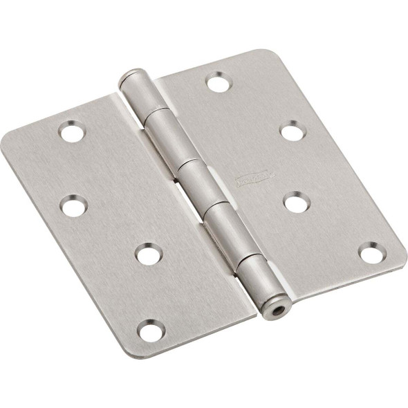 National Hardware 4 In. x 1/4 In. Radius Satin Nickel Door Hinge N830-246