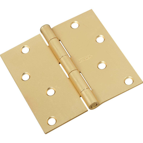 National Hardware 4 In. Square Satin Brass Door Hinge N830-231