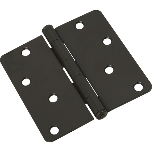 National Hardware 4 In. x 1/4 In. Radius Oil Rubbed Bronze Door Hinge N830-201