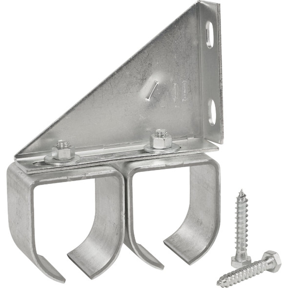 National Hardware Galvanized Double Round Rail Barn Door Bracket National Hardware Galvanized Double Round Rail Barn Door Bracket