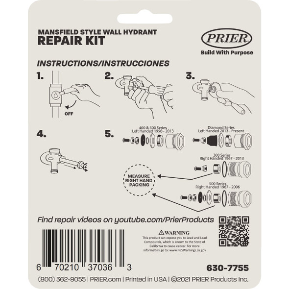 Mansfield Style Service Parts Kit 630-7755 492361