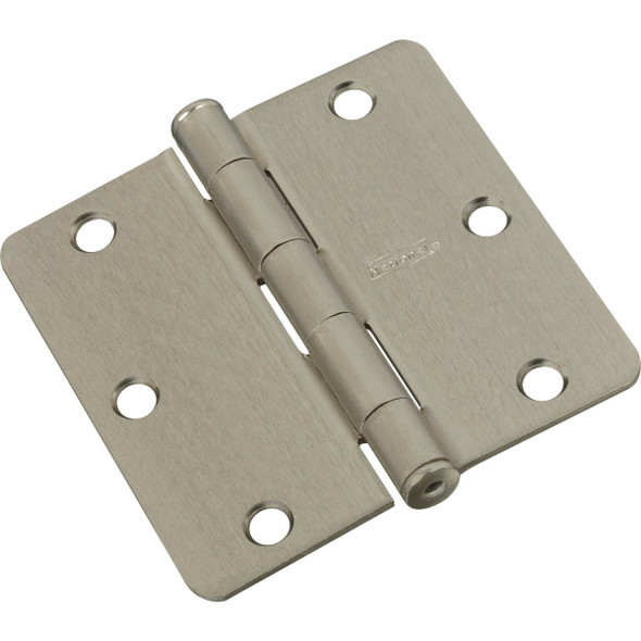 National Hardware 3-1/2 In. x 1/4 In. Radius Satin Nickel Door Hinge N830-245
