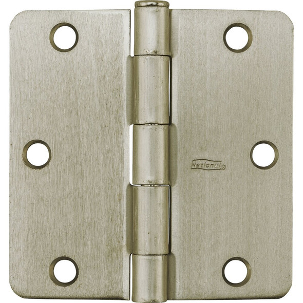 National Hardware 3-1-2 In. x 1-4 In. Radius Satin Nickel Door Hinge N830-245 200902