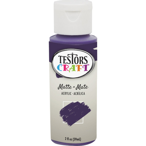 Testors 2 Oz. Acrylic Matte Craft Paint, Plum 297461 771780