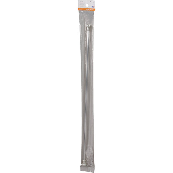 Kenney Ashby 28 In. To 48 In. 7/16 In. Satin Silver Standard Cafe Rod