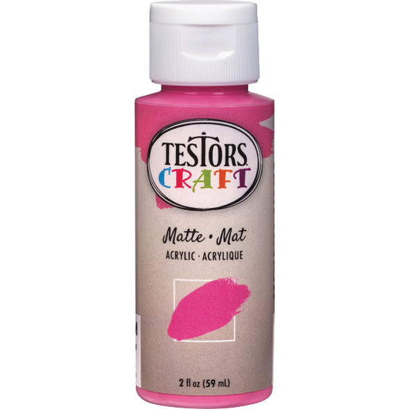 Testors 2 Oz. Acrylic Matte Craft Paint, Passion Fruit 297457 771778