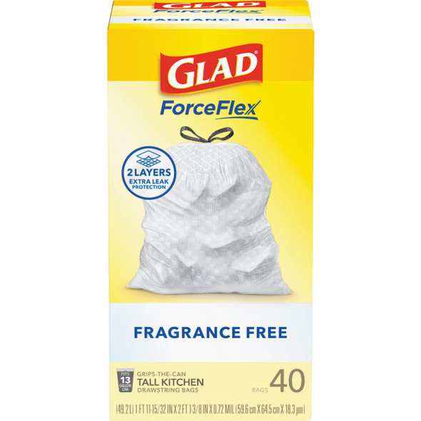 Glad ForceFlex 13 Gal. Tall Kitchen Trash Bags (40-Count) 79224