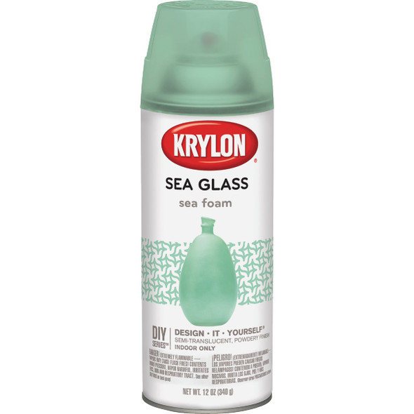 Krylon 12 Oz. Frosted Sea Glass Finish Spray Paint, Sea Foam K09055007
