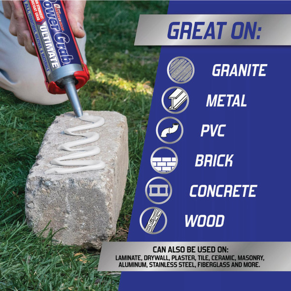 LOCTITE Power Grab 9 Oz. White Ultimate Construction Adhesive 2999434 261155