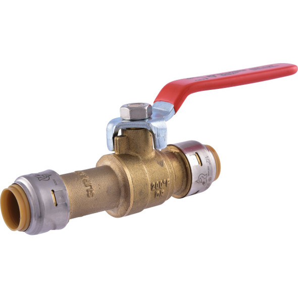 SharkBite 1/2 In. Brass Push-Fit Slip Ball Valve UR24735