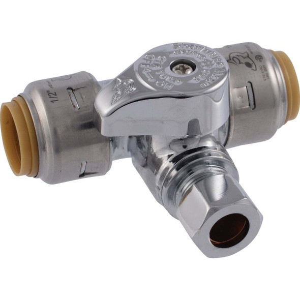 SharkBite 1/2 In. X 1/2 In. X 3/8 In. Push-to-Connect Stop Tee UR24984A