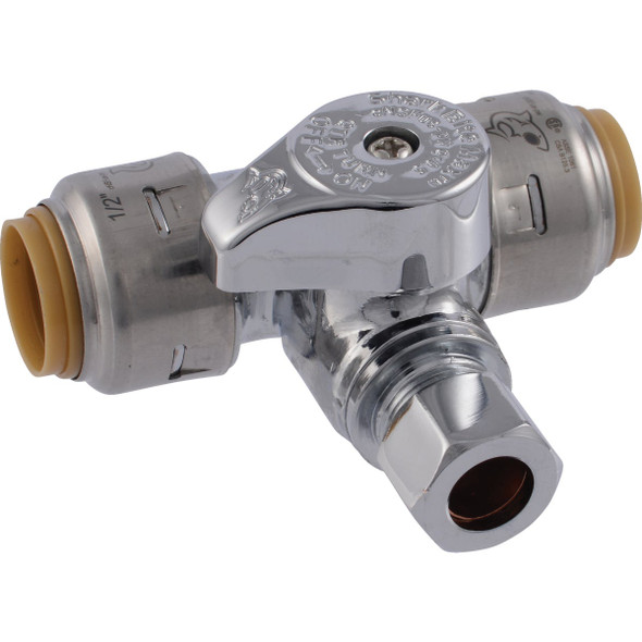 SharkBite 1/2 In. X 1/2 In. X 3/8 In. Push-to-Connect Stop Tee UR24984A