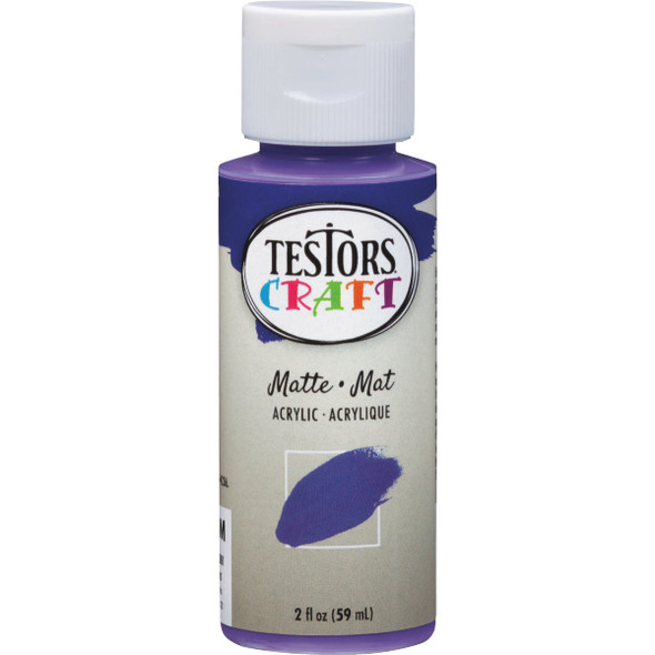 Testors 2 Oz. Acrylic Matte Craft Paint, Purple 292425A 771760