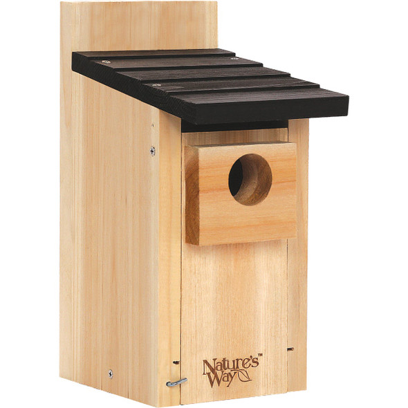 Nature's Way 5.19 In.x 12 In. x 7.88 In. Natural Cedar Bluebird Box House WWCH3 Nature's Way 5.19 In.x 12 In. x 7.88 In. Natural Cedar Bluebird Box House WWCH3