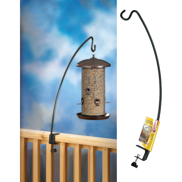 Stokes Select 33 In. Black Deck Clamp Bird Feeder Hook 38015