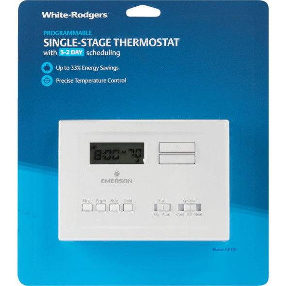 White Rodgers 5-2 Day Programmable White Digital Thermostat P150 403569