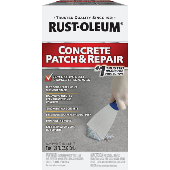Rust-Oleum Concrete Patch & Repair Kit, Gray, 24 Oz. 301012