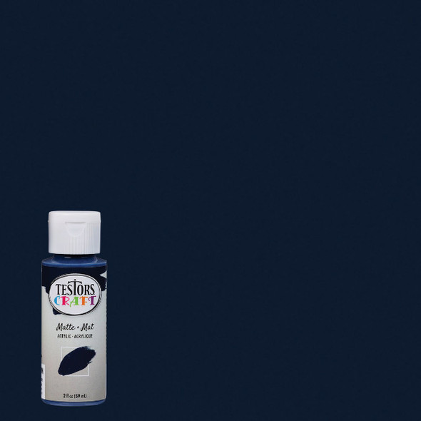 Testors 2 Oz. Acrylic Matte Craft Paint, Navy Blue 297430