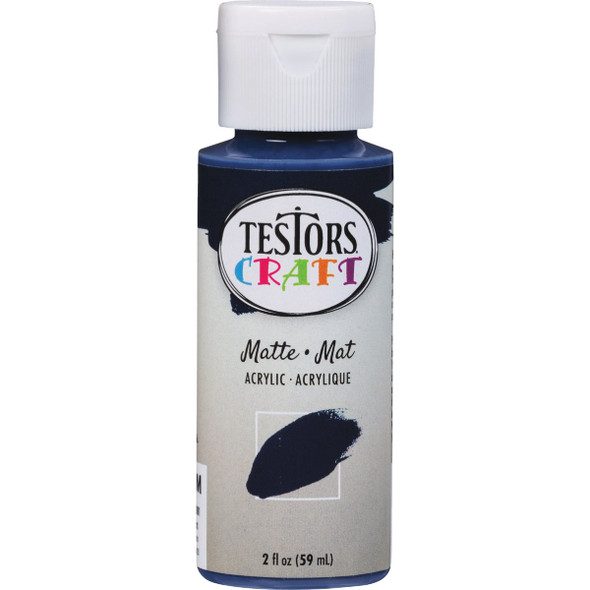 Testors 2 Oz. Acrylic Matte Craft Paint, Navy Blue 297430 771745