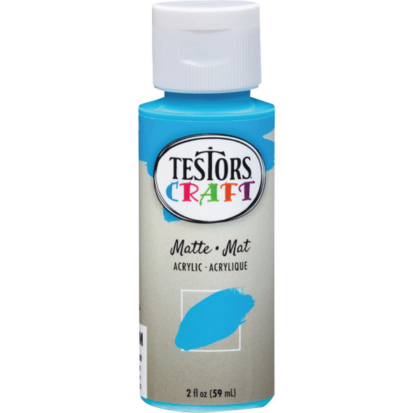 Testors 2 Oz. Acrylic Matte Craft Paint, Island Breeze 292428A 771747