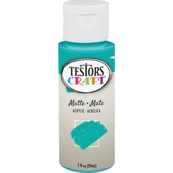 Testors 2 Oz. Acrylic Matte Craft Paint, Turquoise Testors 2 Oz. Acrylic Matte Craft Paint, Turquoise