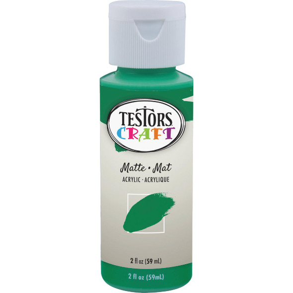 Testors 2 Oz. Acrylic Matte Craft Paint, Green Testors 2 Oz. Acrylic Matte Craft Paint, Green
