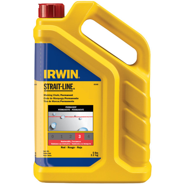 Irwin STRAIT-LINE 5 Lb. Red Permanent Chalk Line Chalk 65102