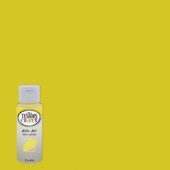 Testors 2 Oz. Acrylic Matte Craft Paint, Sunshine 292427A