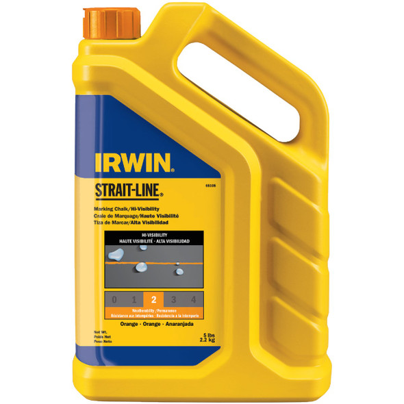 Irwin STRAIT-LINE 5 Lb. Orange Hi-Visibility Chalk Line Chalk 65105 Irwin STRAIT-LINE 5 Lb. Orange Hi-Visibility Chalk Line Chalk 65105