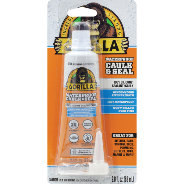 Gorilla 2.8 Oz. White Caulk & Seal 108329