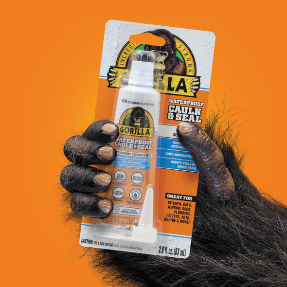 Gorilla 2.8 Oz. White Caulk & Seal