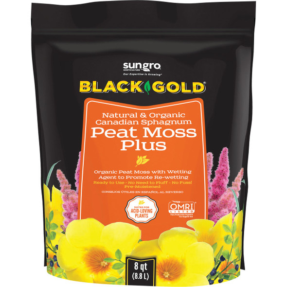 Black Gold 3 Lb. 8 Qt. Sphagnum Peat Moss Plus 1410403.Q08P