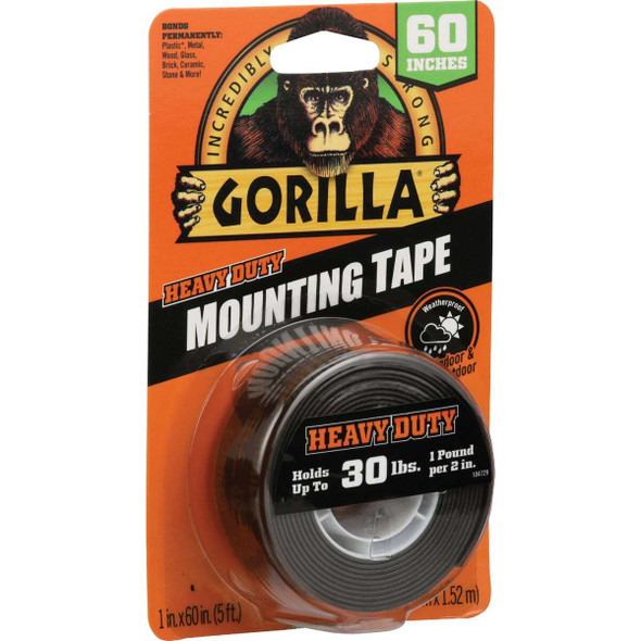 Gorilla 30lb Blk Mounting Tape 6055002