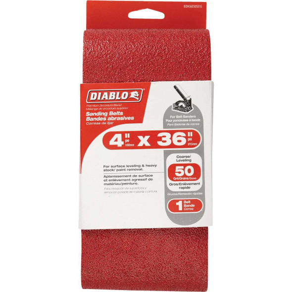Diablo 4 In. x 36 In. 50 Grit General Purpose Sanding Belt DCB436050S01G