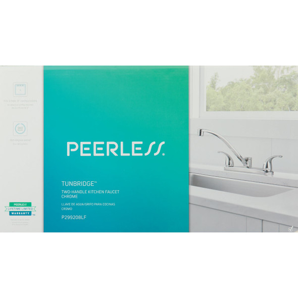 Peerless 2-Handle Lever Kitchen Faucet, Chrome P299208LF 460511