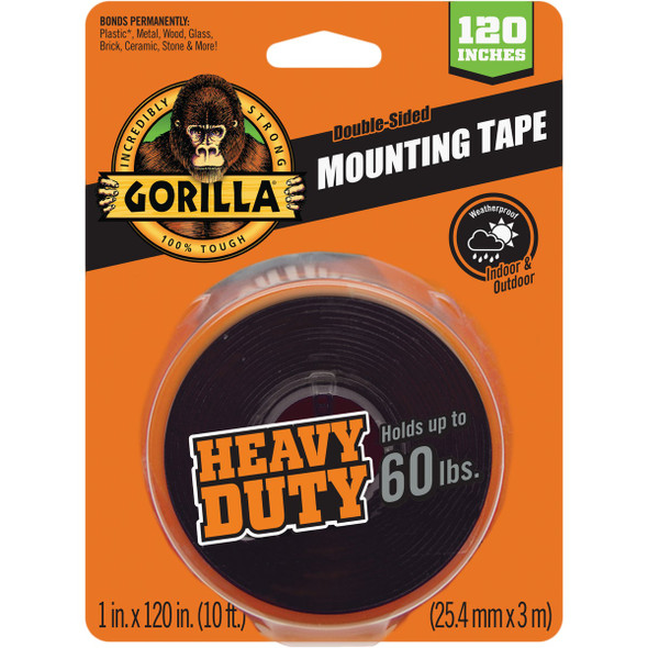 Gorilla 60lb Blk Mounting Tape 102441 Gorilla 60lb Blk Mounting Tape 102441