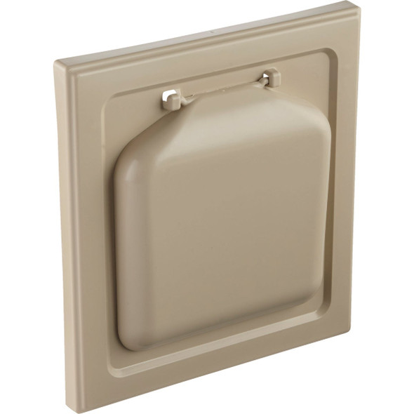 No-Pest 4 In. Tan Plastic Wide Mount Dryer Vent Hood NPWRT