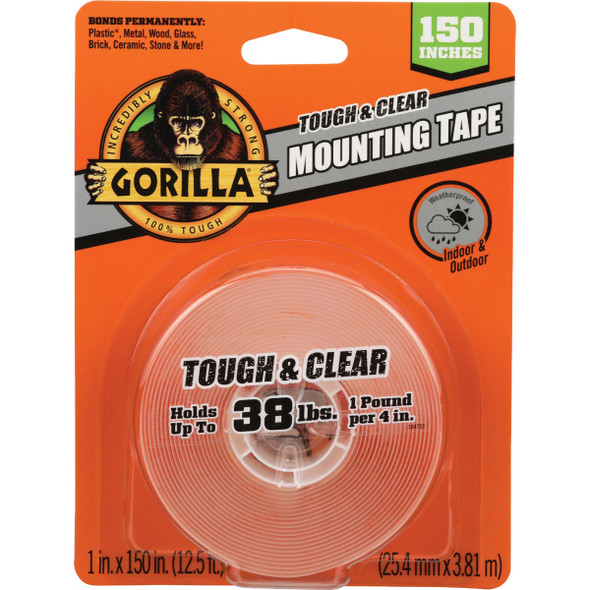 Gorilla 38lb Clr Mounting Tape 6036002