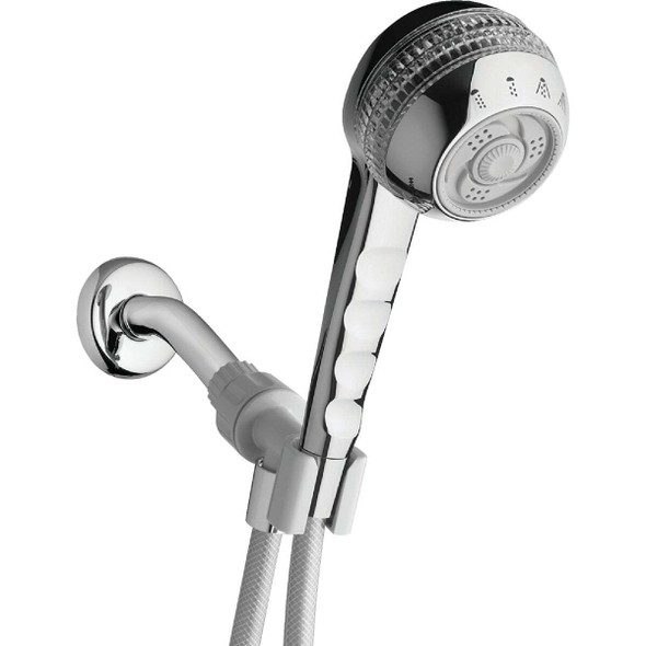 Waterpik PowerSpray+ 4-Spray 1.8 GPM Handheld Shower, Chrome SM-453CGE