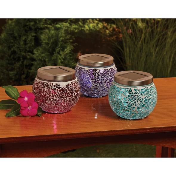 Outdoor Expressions Mosaic Solar Table Light LG-26 Pack of 12 802003