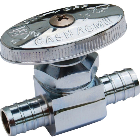 SharkBite 1/2 In. CF x 1/2 In. CF Multi-Turn Straight PEX Stop Valve 23063LF