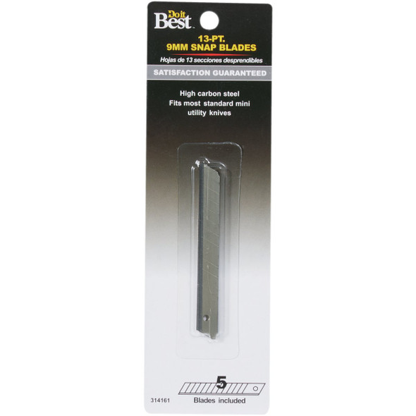 Do it Best 9 mm 13-Point Snap-Off Knife Blade (5-Pack) SNB-DIB