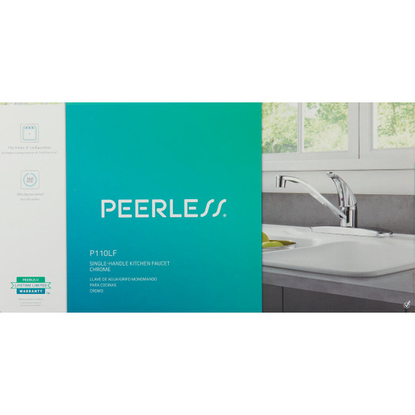Peerless 1-Handle Lever Kitchen Faucet, Chrome P110LF 460423
